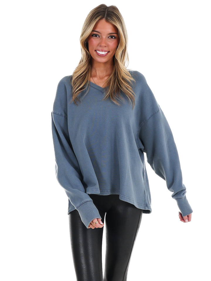 Urban Fade Oversized V-Neck Sweatshirt