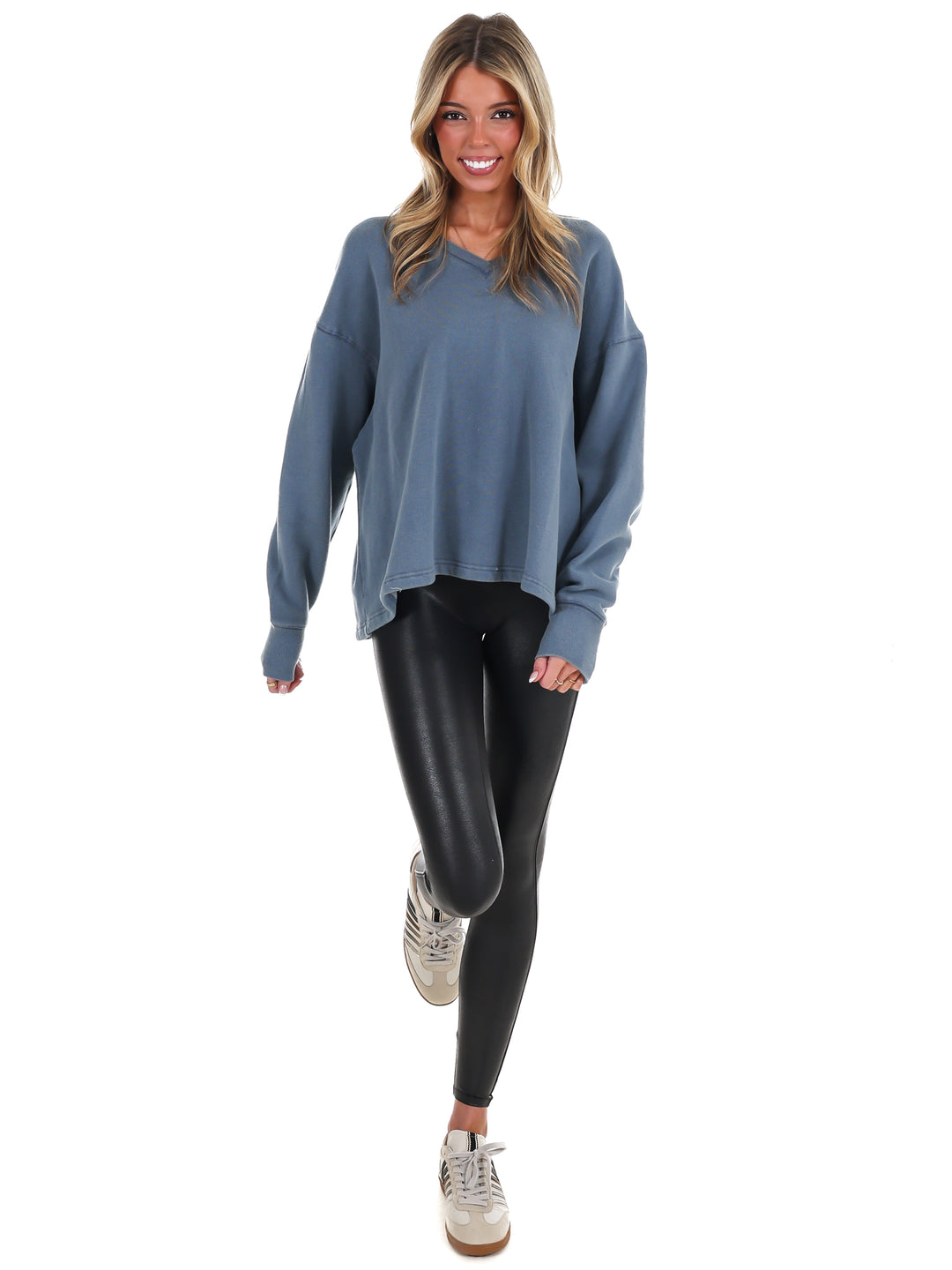 Urban Fade Oversized V-Neck Sweatshirt