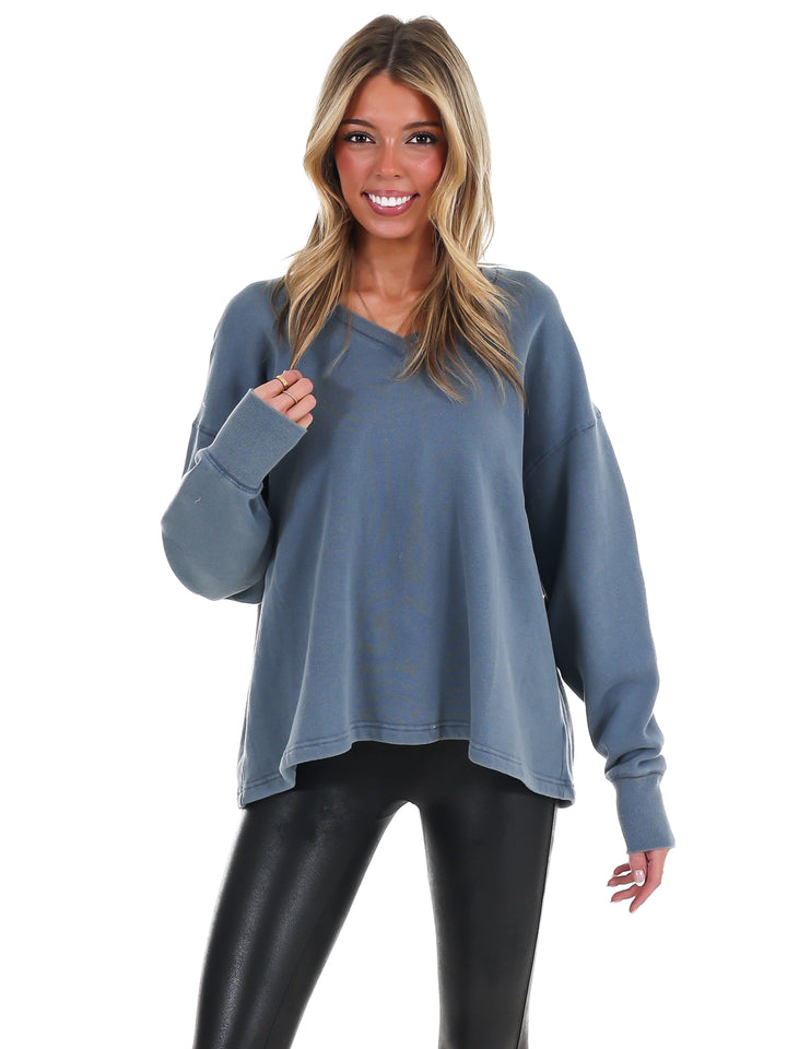 Urban Fade Oversized V-Neck Sweatshirt