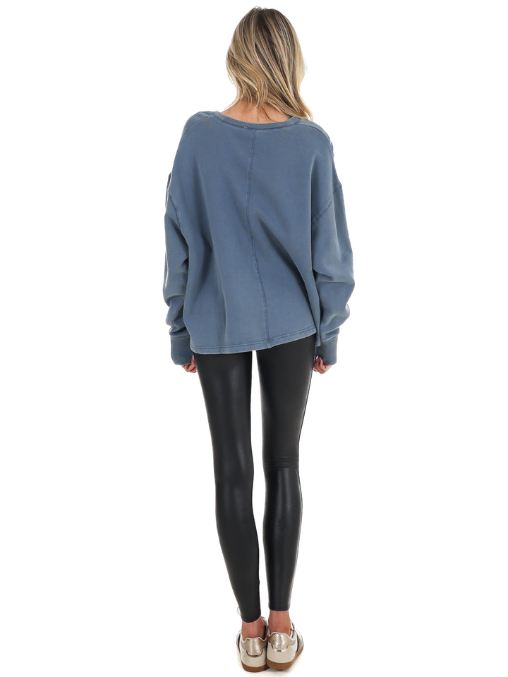 Urban Fade Oversized V-Neck Sweatshirt