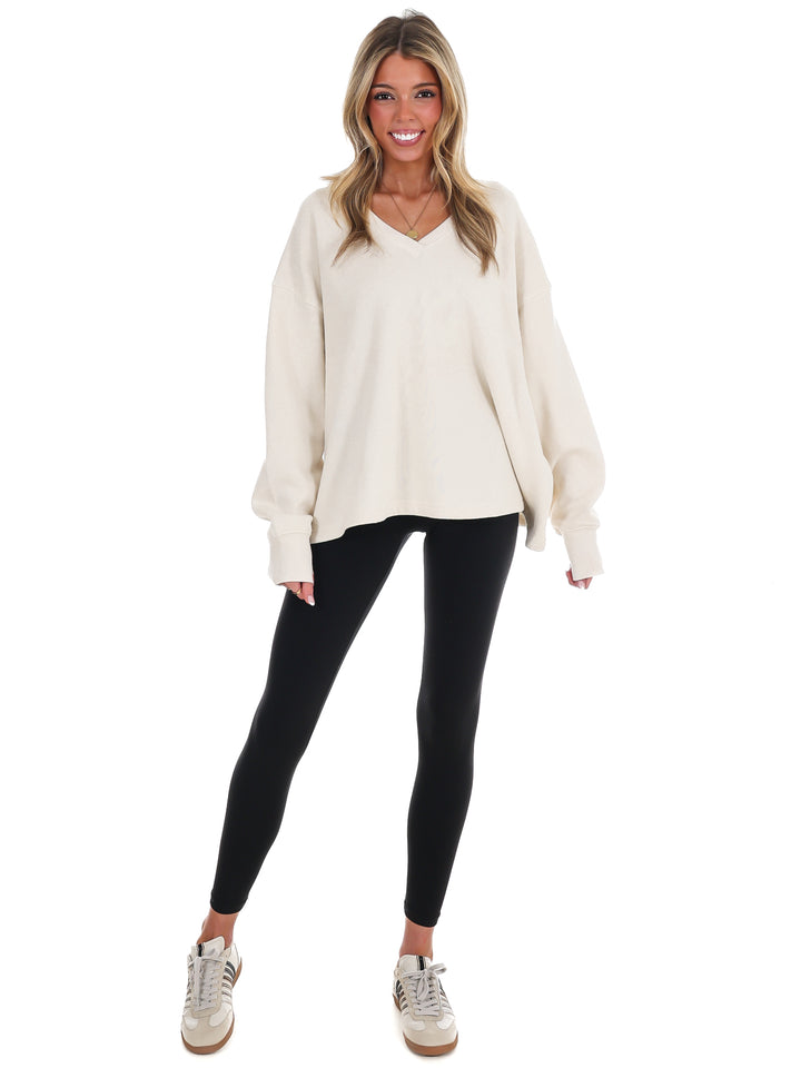 Urban Fade Oversized V-Neck Sweatshirt