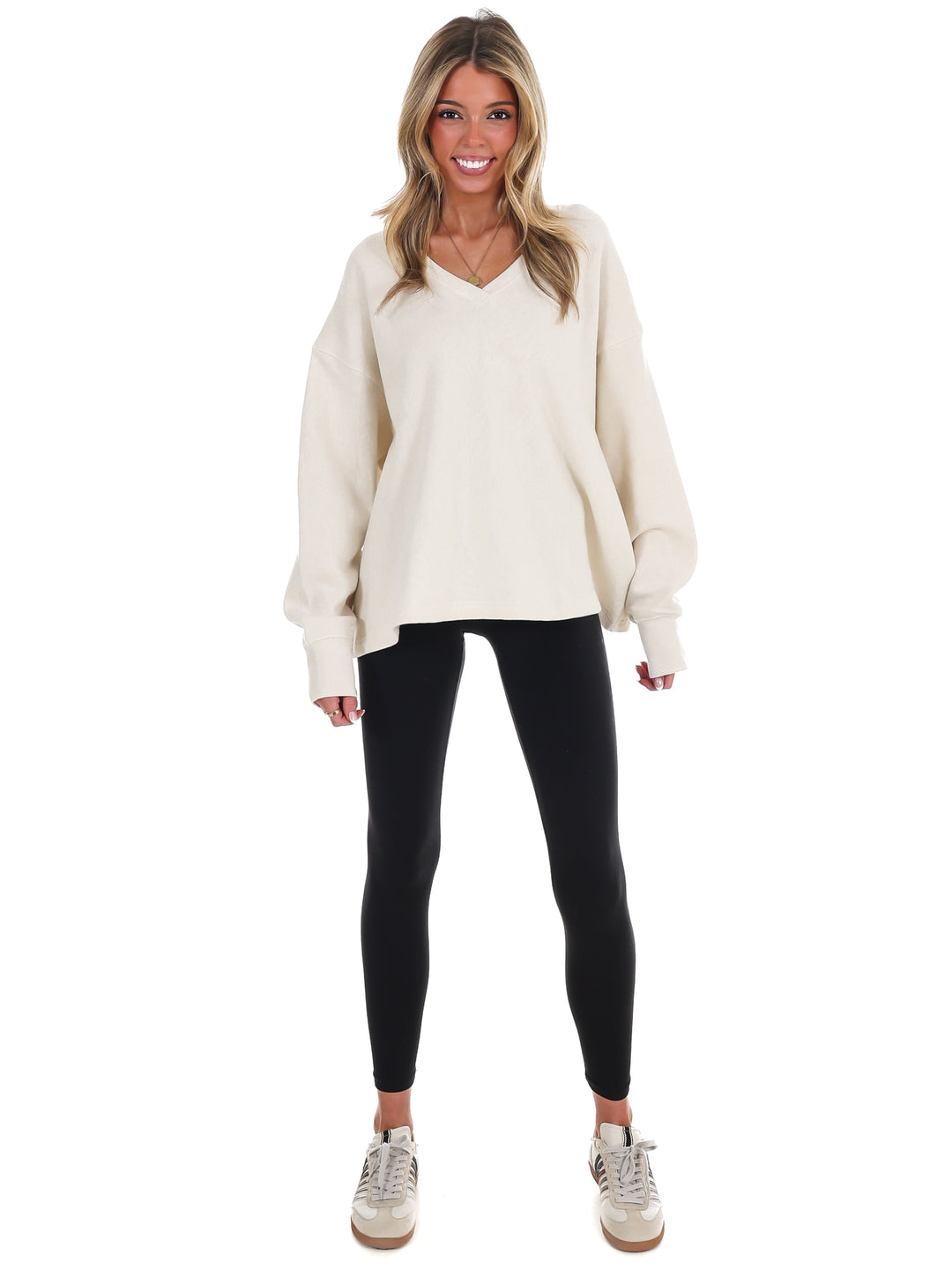 Urban Fade Oversized V-Neck Sweatshirt