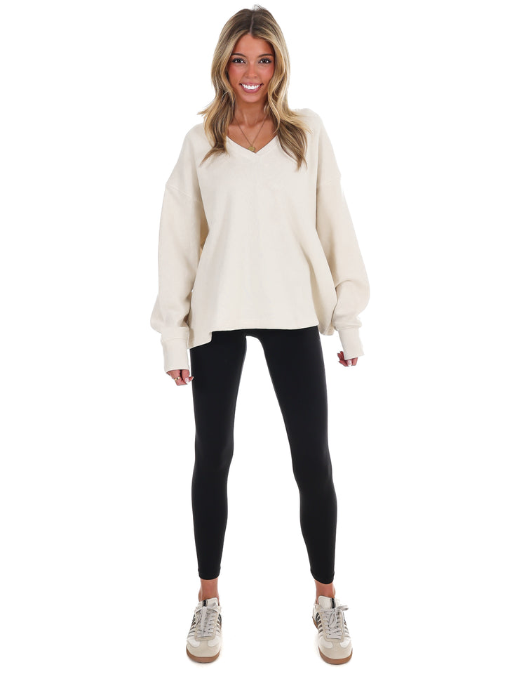 Urban Fade Oversized V-Neck Sweatshirt