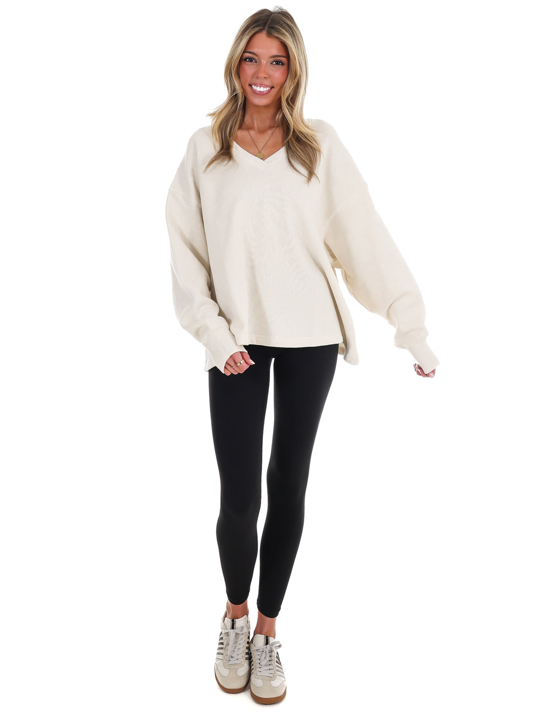 Urban Fade Oversized V-Neck Sweatshirt
