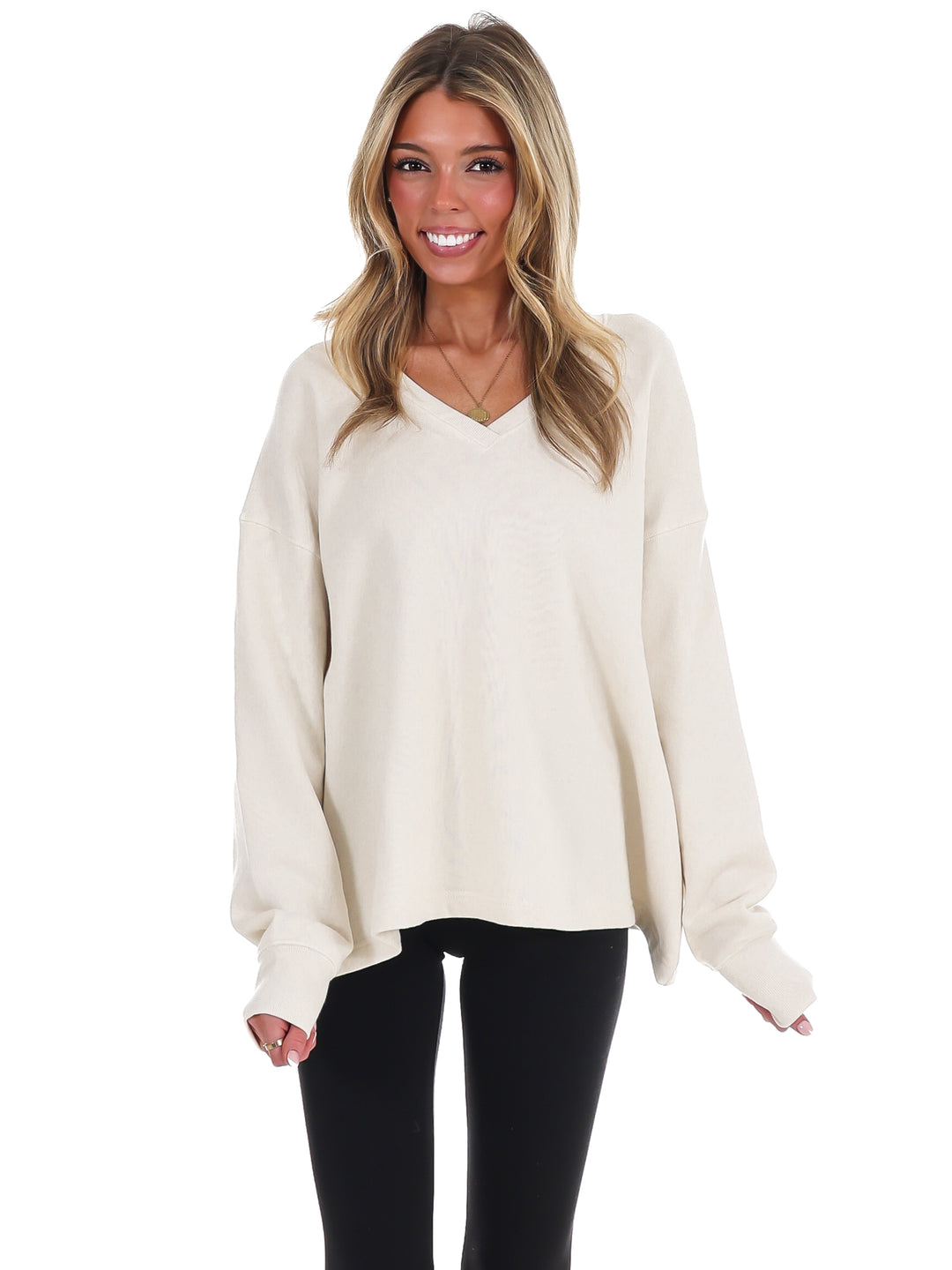 Urban Fade Oversized V-Neck Sweatshirt