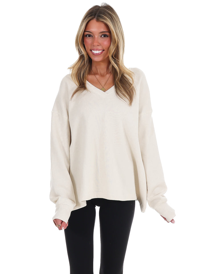 Urban Fade Oversized V-Neck Sweatshirt