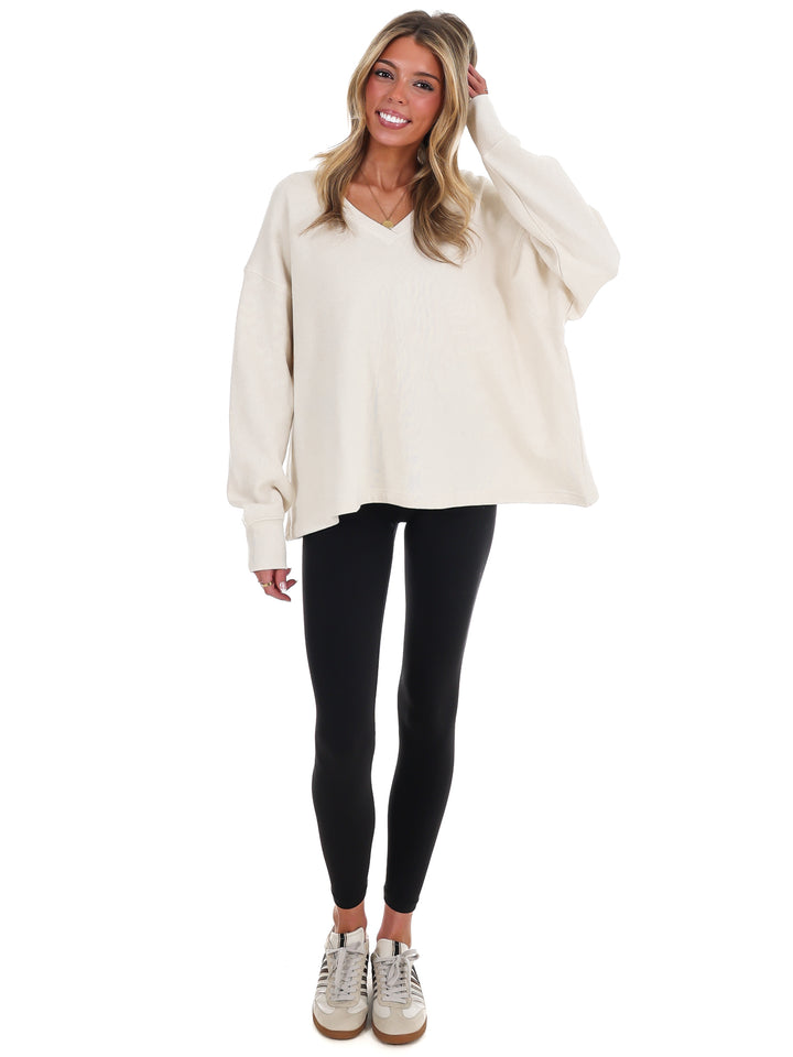 Urban Fade Oversized V-Neck Sweatshirt