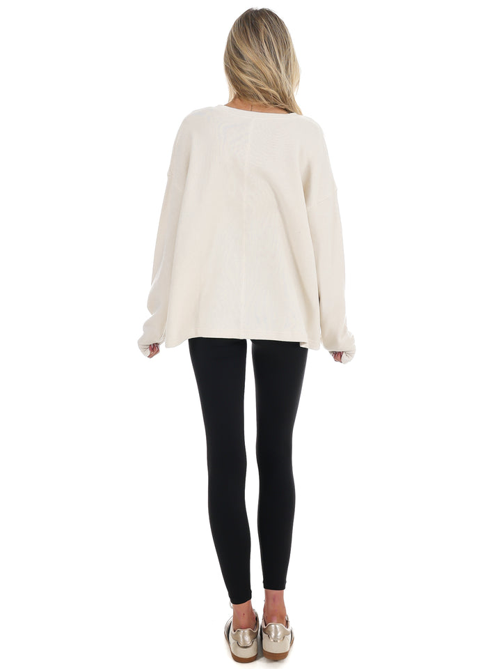 Urban Fade Oversized V-Neck Sweatshirt