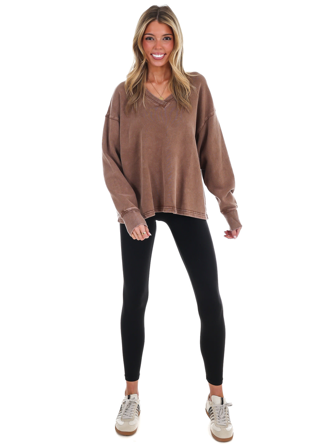 Urban Fade Oversized V-Neck Sweatshirt
