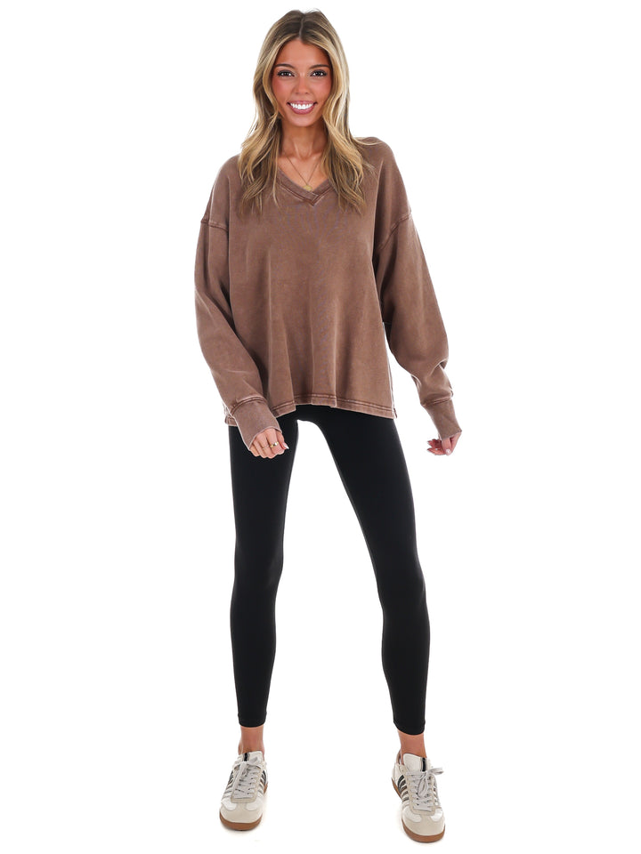 Urban Fade Oversized V-Neck Sweatshirt