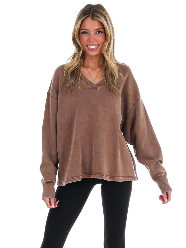 Urban Fade Oversized V-Neck Sweatshirt