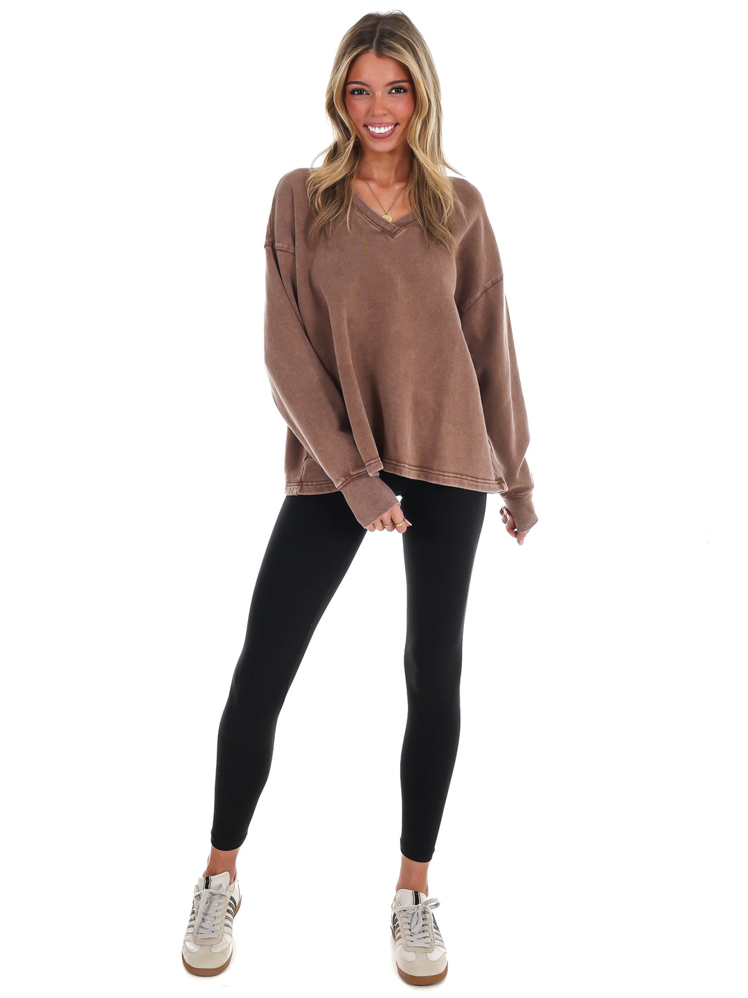Urban Fade Oversized V-Neck Sweatshirt