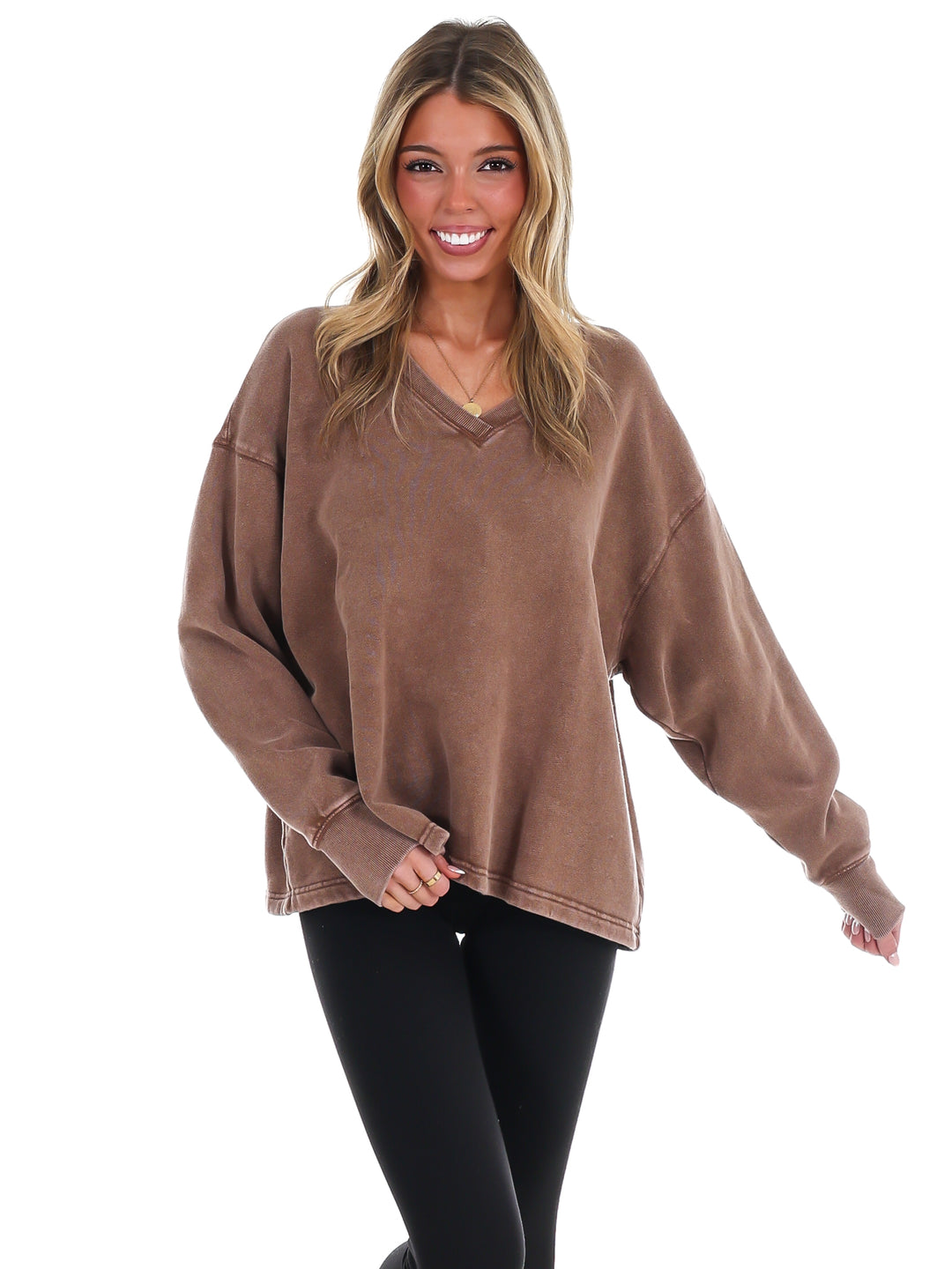 Urban Fade Oversized V-Neck Sweatshirt