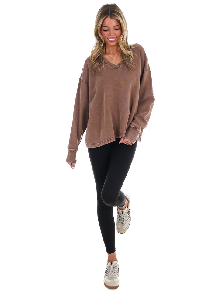 Urban Fade Oversized V-Neck Sweatshirt