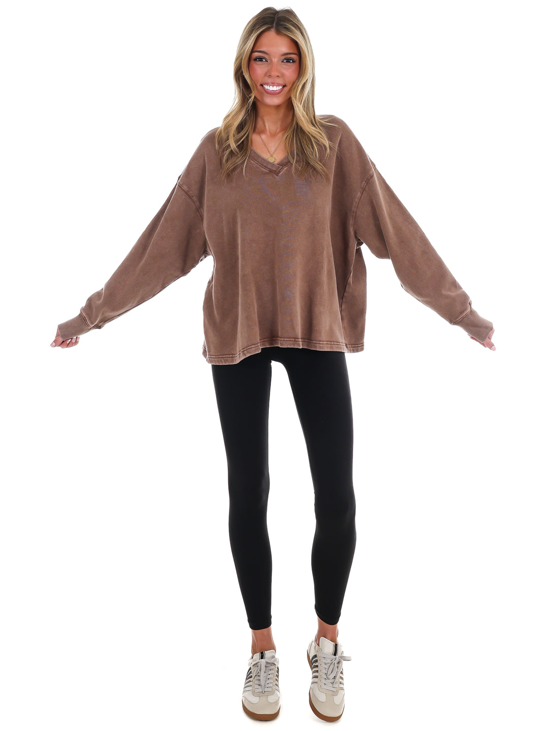 Urban Fade Oversized V-Neck Sweatshirt
