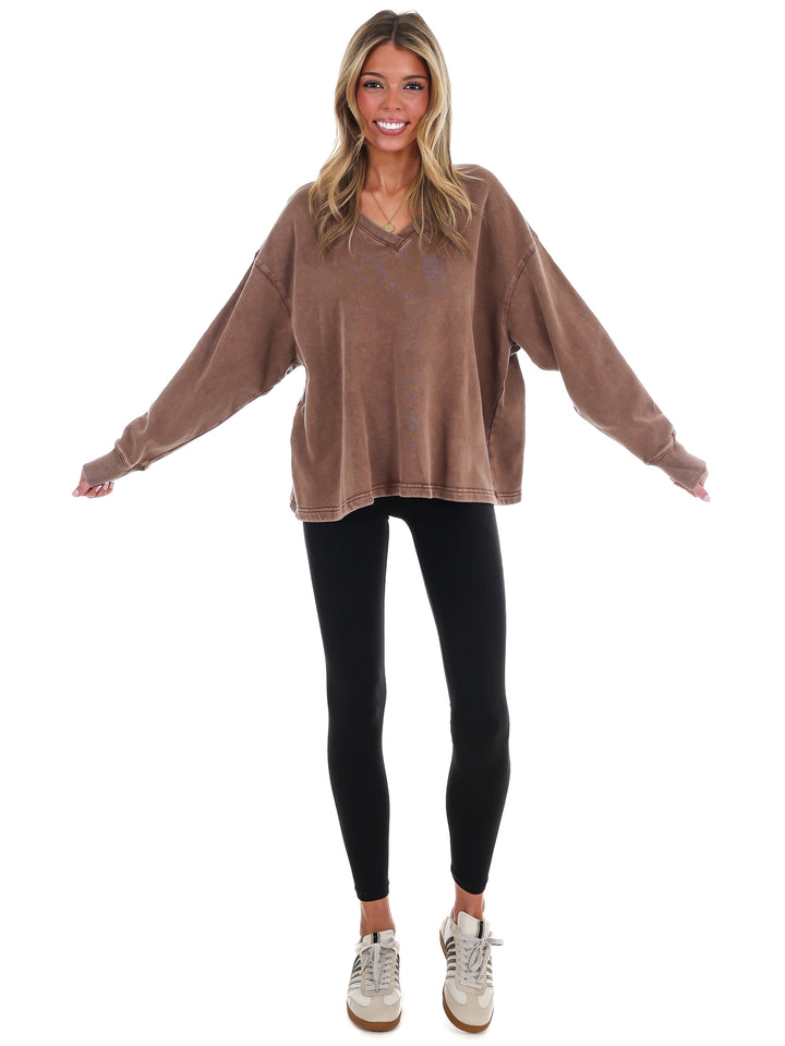 Urban Fade Oversized V-Neck Sweatshirt