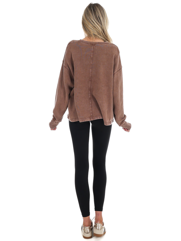 Urban Fade Oversized V-Neck Sweatshirt