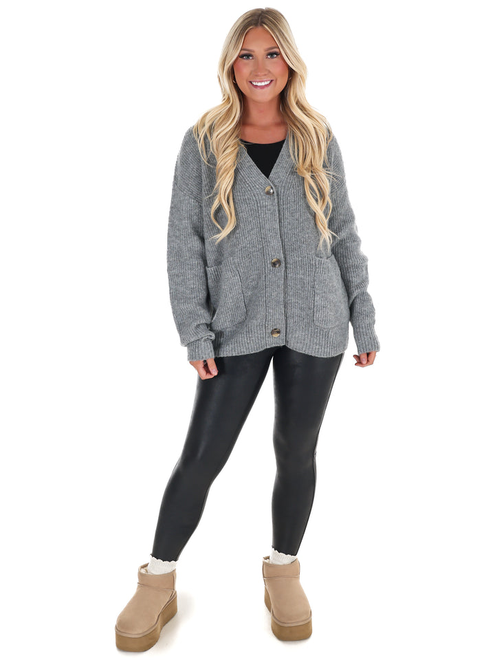 Oversized Button Up Cozy Cardigan Doorbuster