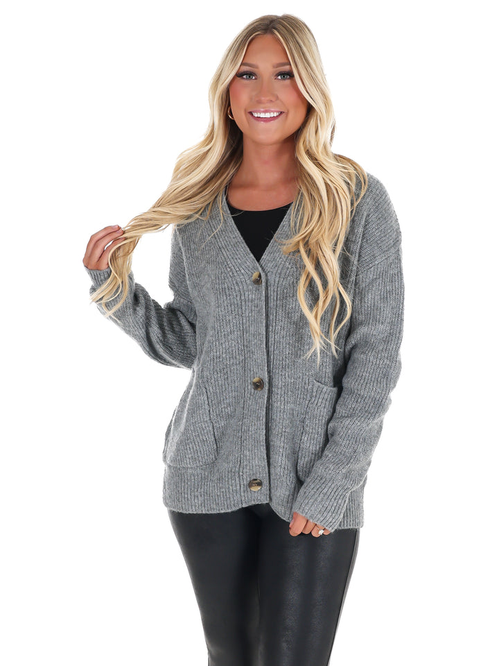 Oversized Button Up Cozy Cardigan Doorbuster