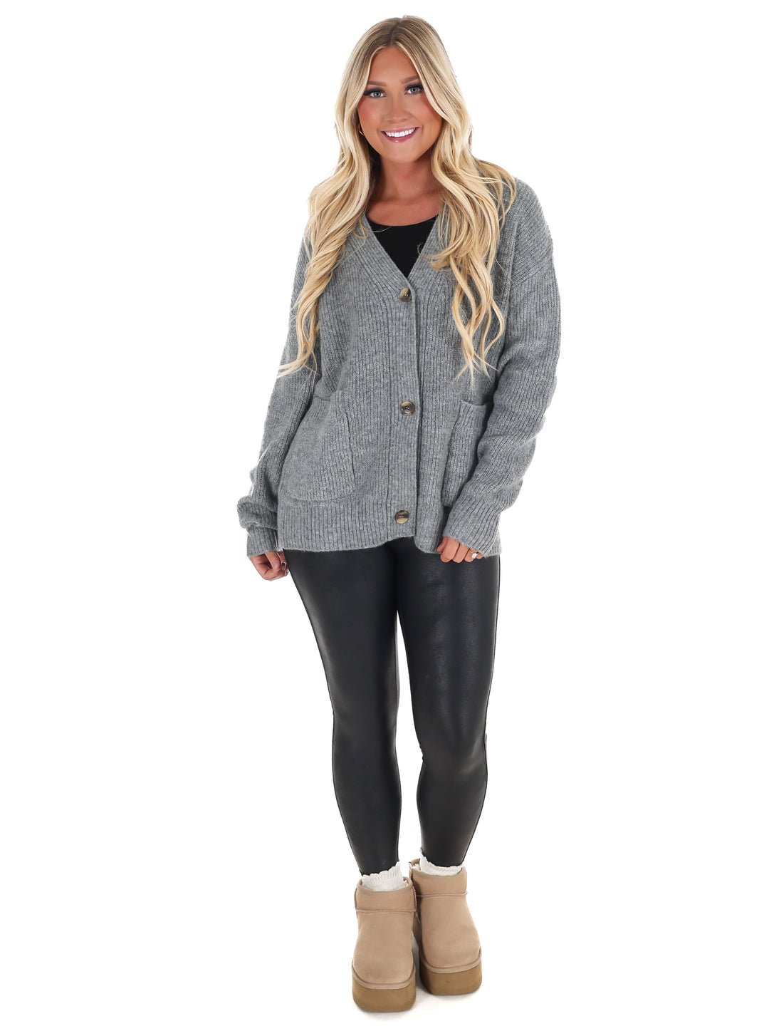 Oversized Button Up Cozy Cardigan Doorbuster
