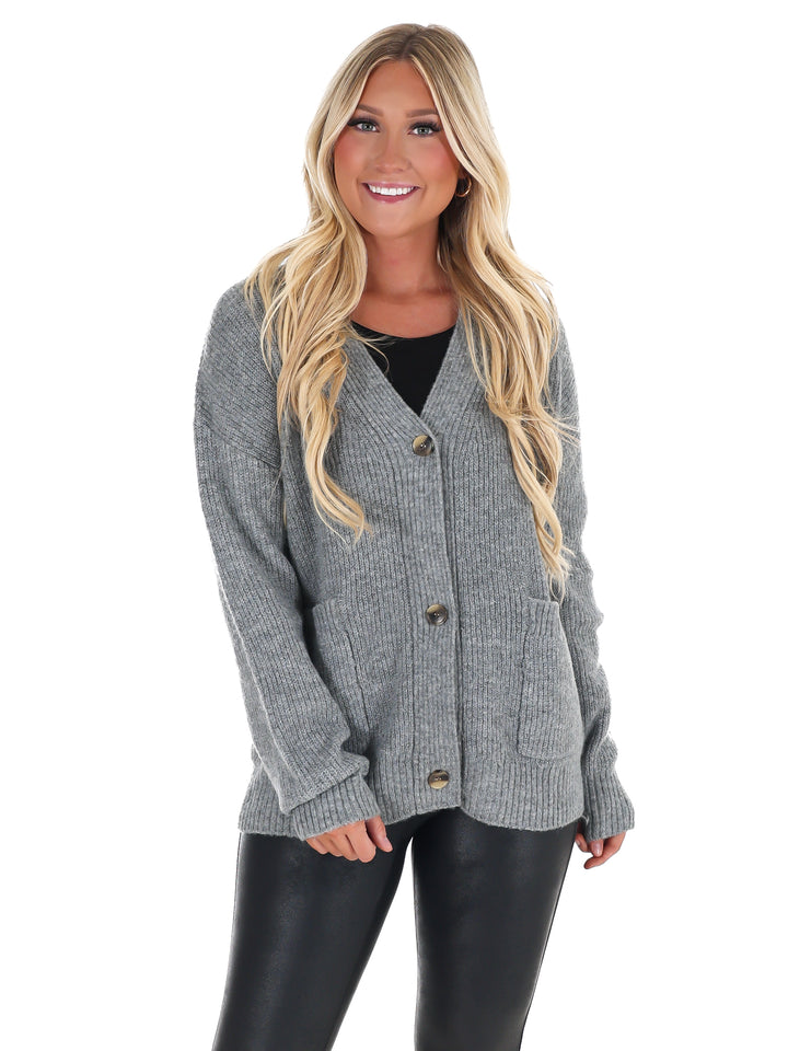 Oversized Button Up Cozy Cardigan Doorbuster