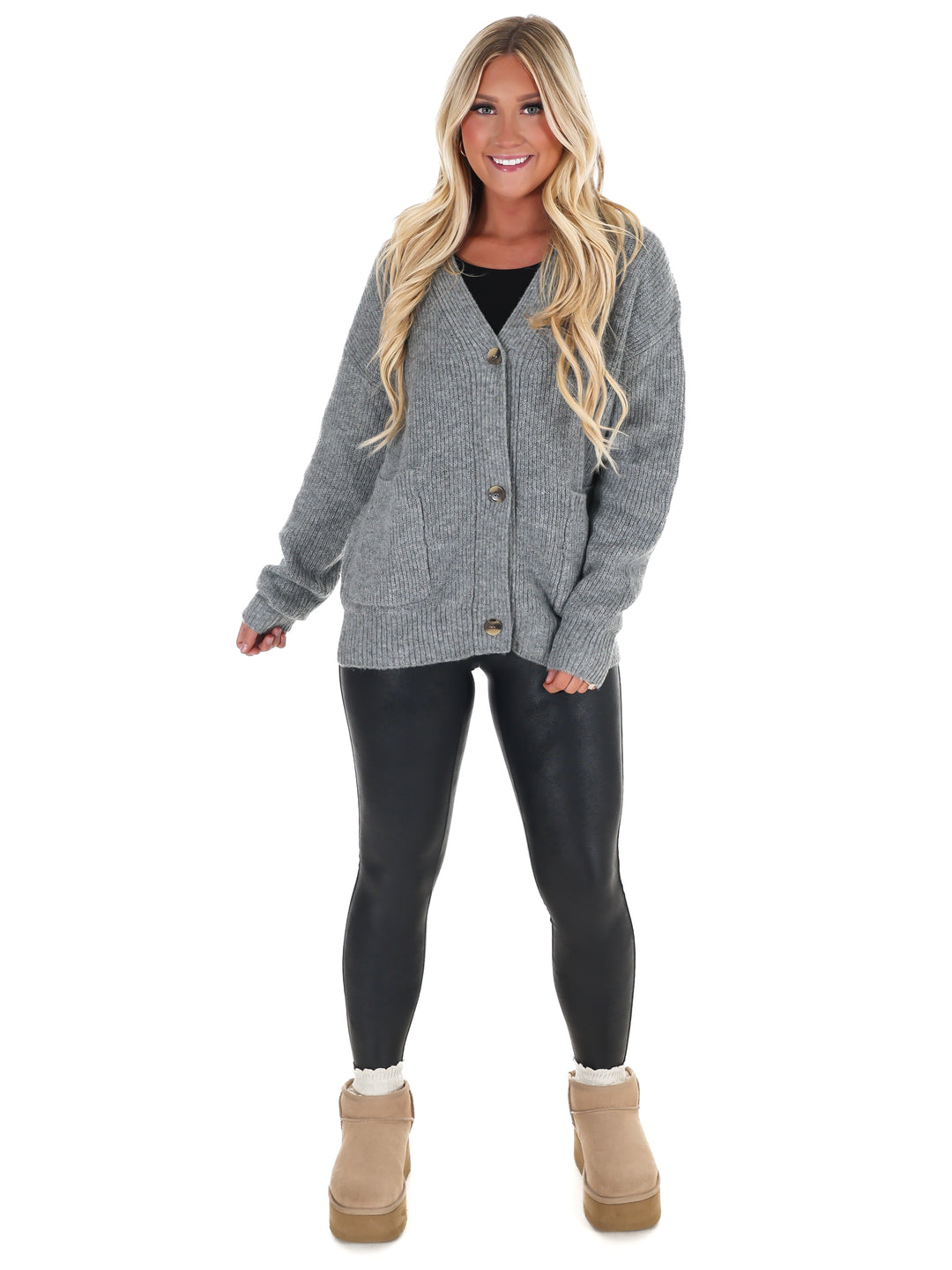 Oversized Button Up Cozy Cardigan Doorbuster
