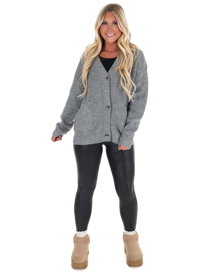 Oversized Button Up Cozy Cardigan Doorbuster