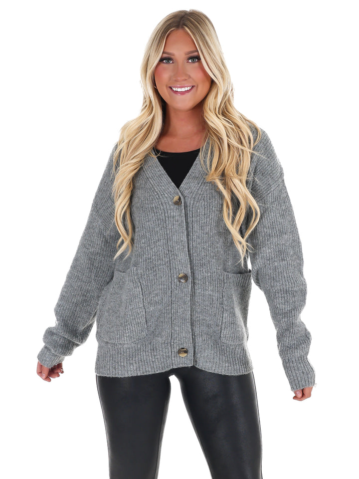 Oversized Button Up Cozy Cardigan Doorbuster
