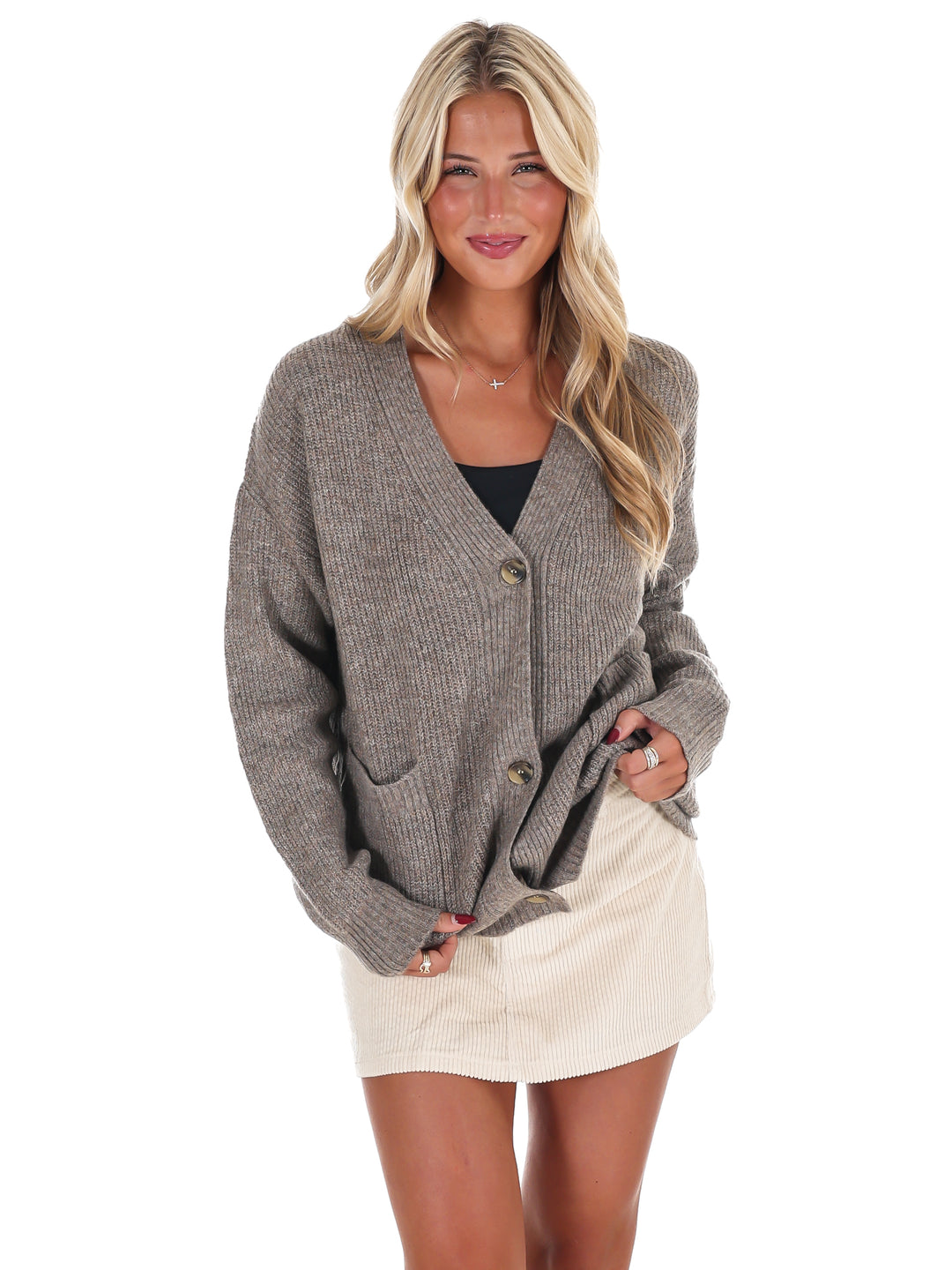 Oversized Button Up Cozy Cardigan Doorbuster
