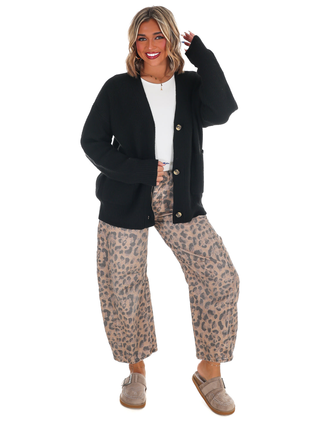 Oversized Button Up Cozy Cardigan Doorbuster