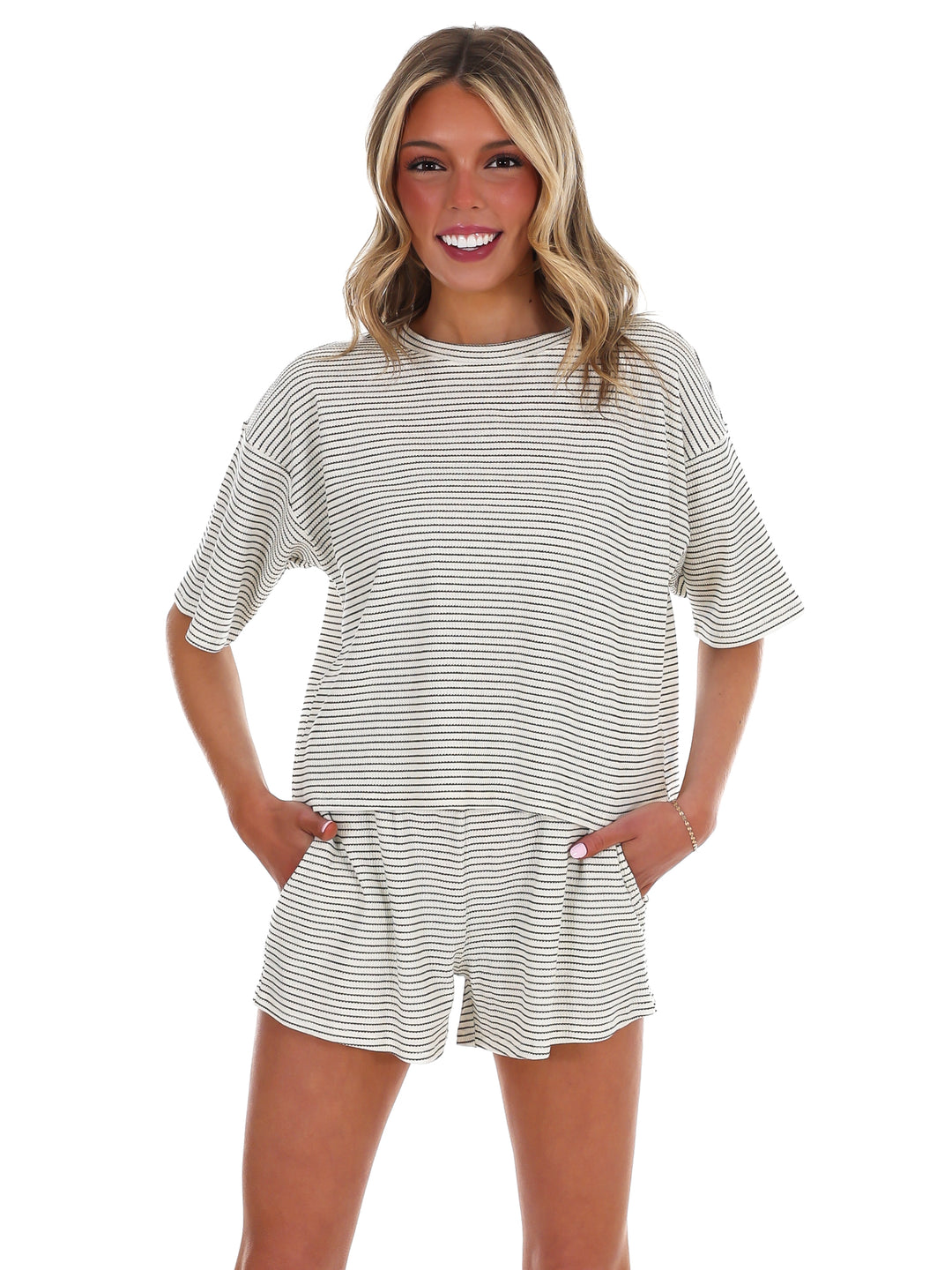 Feeling Good Stripe Two Piece Set
