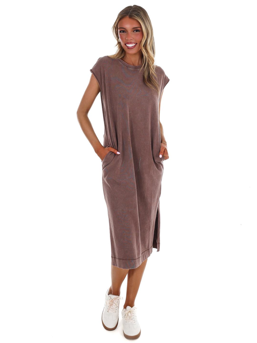Free Spirit Mineral Wash Midi Dress
