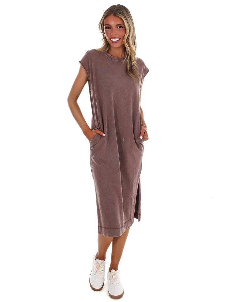 Free Spirit Mineral Wash Midi Dress