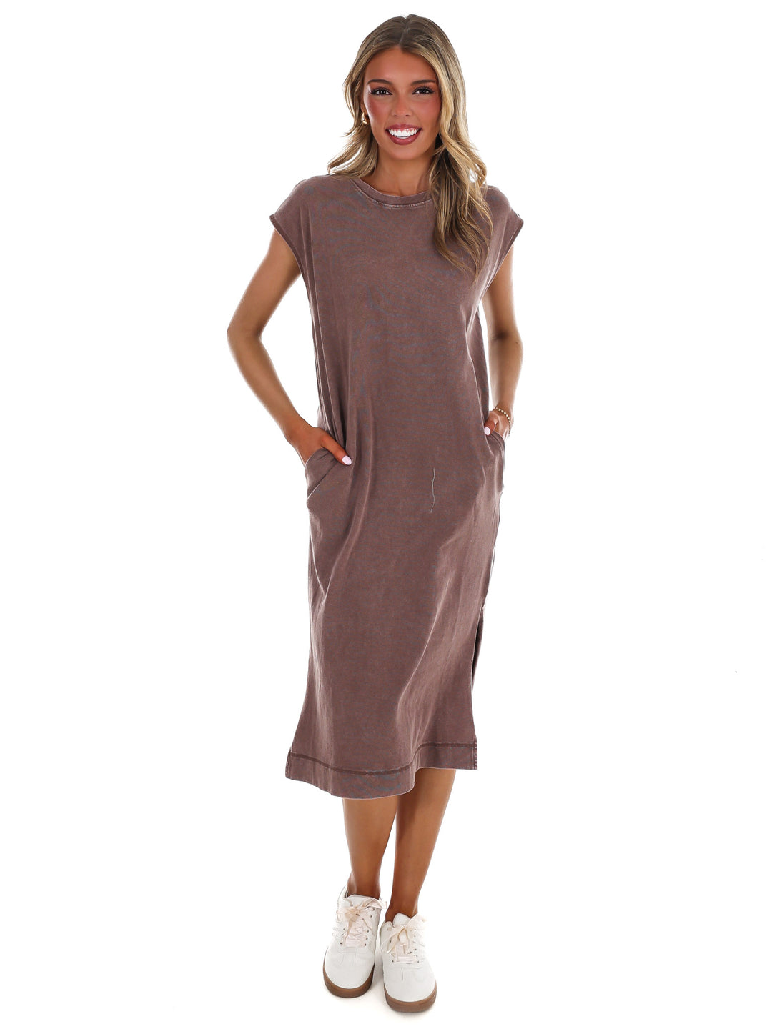 Free Spirit Mineral Wash Midi Dress