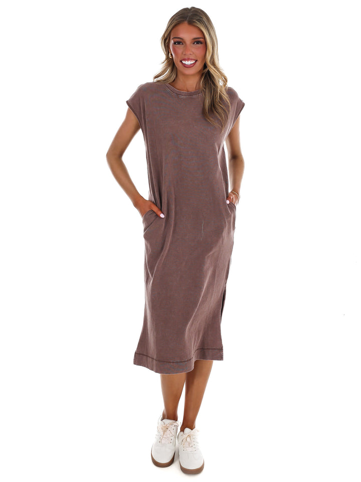 Free Spirit Mineral Wash Midi Dress