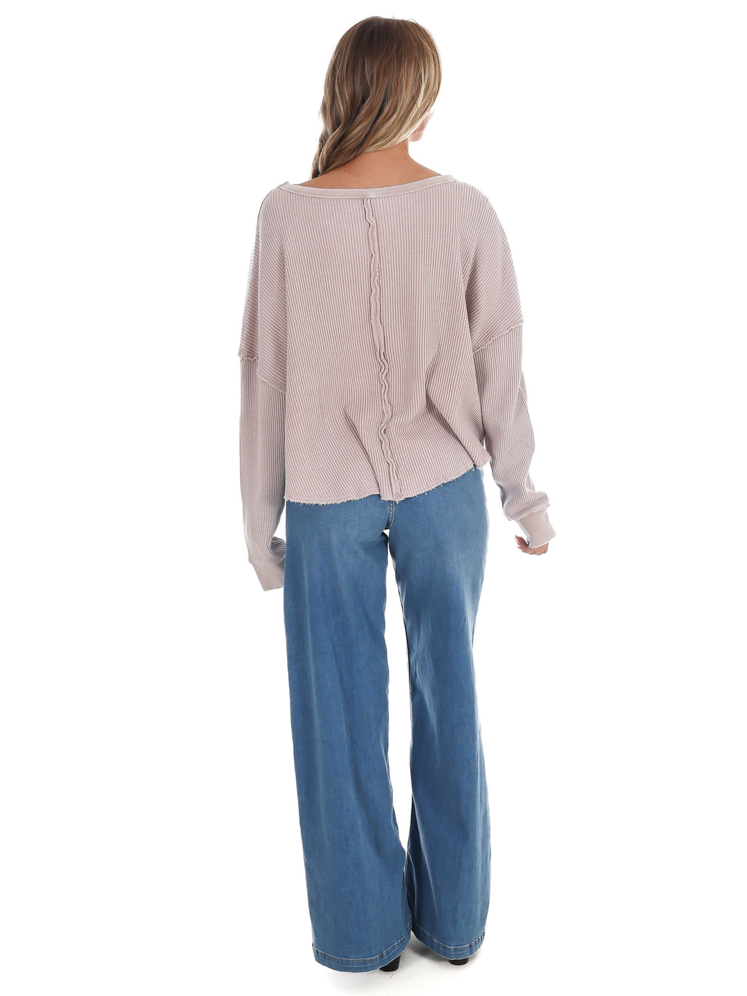 Mineral Mist Waffle Knit Top