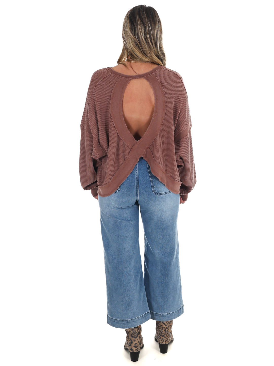 Laidback Comfort Waffle Knit Top