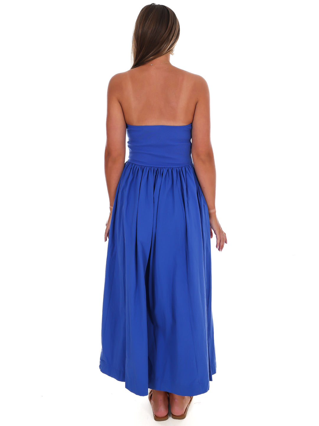 My Oh My Strapless Midi Dress