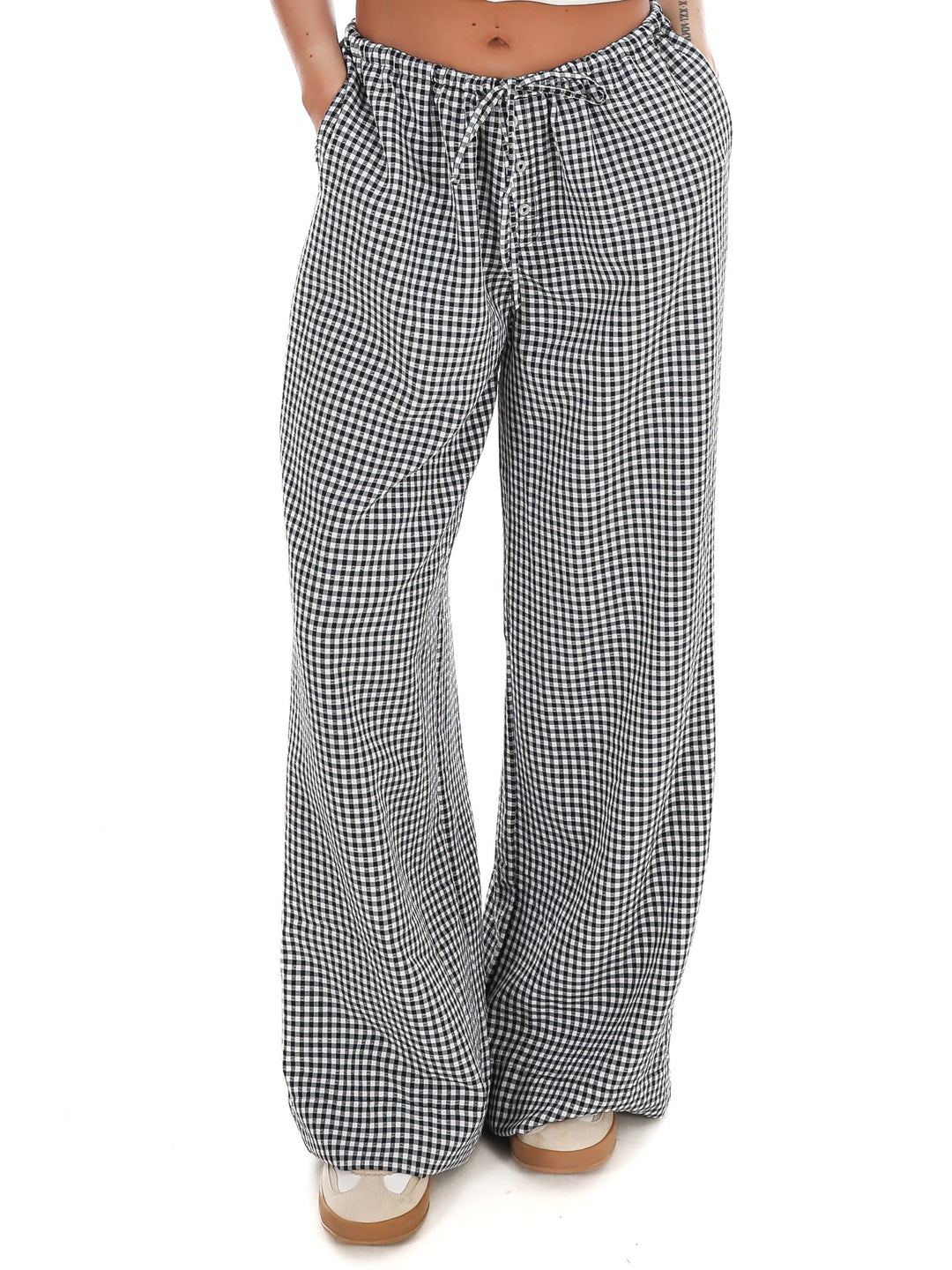 Market Morning Gingham Wide Leg Pants