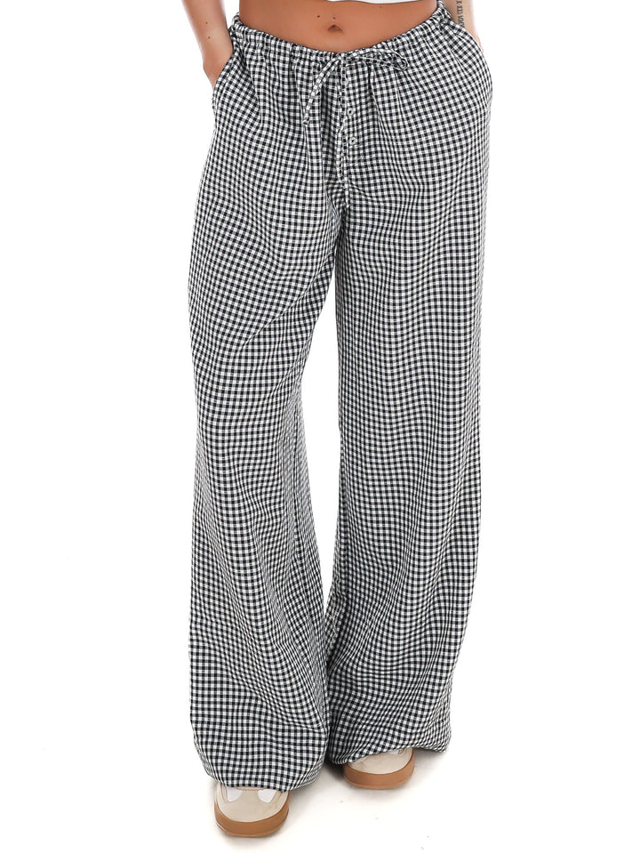Market Morning Gingham Wide Leg Pants