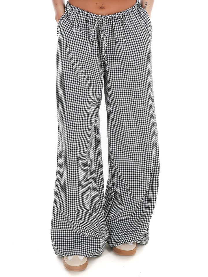Market Morning Gingham Wide Leg Pants