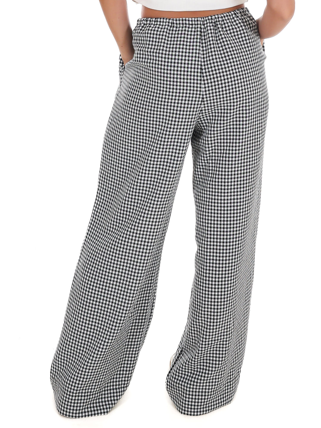Market Morning Gingham Wide Leg Pants