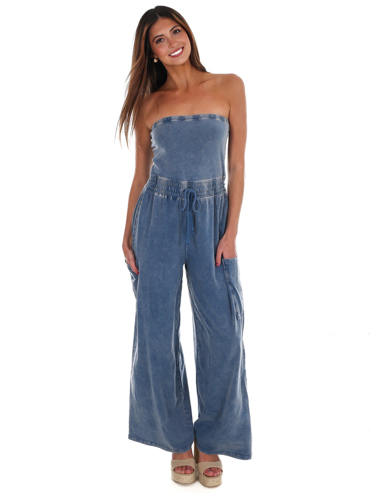 Rule the World Strapless Jumpsuit