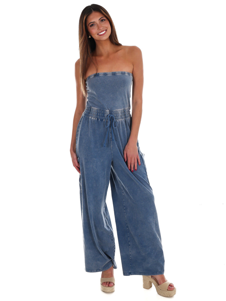 Rule the World Strapless Jumpsuit
