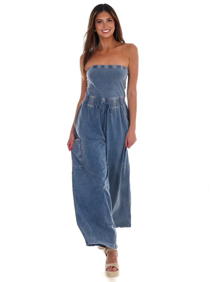 Rule the World Strapless Jumpsuit