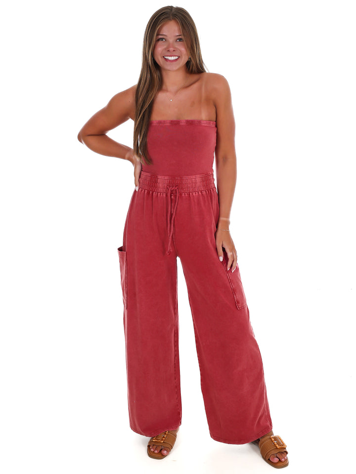 Rule the World Strapless Jumpsuit