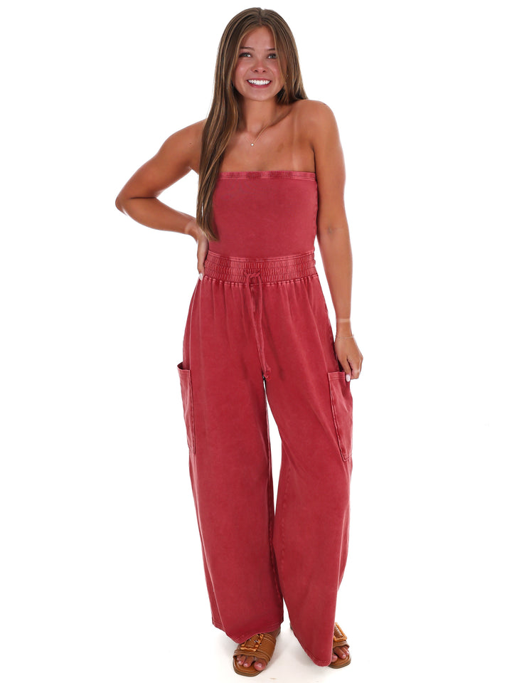 Rule the World Strapless Jumpsuit