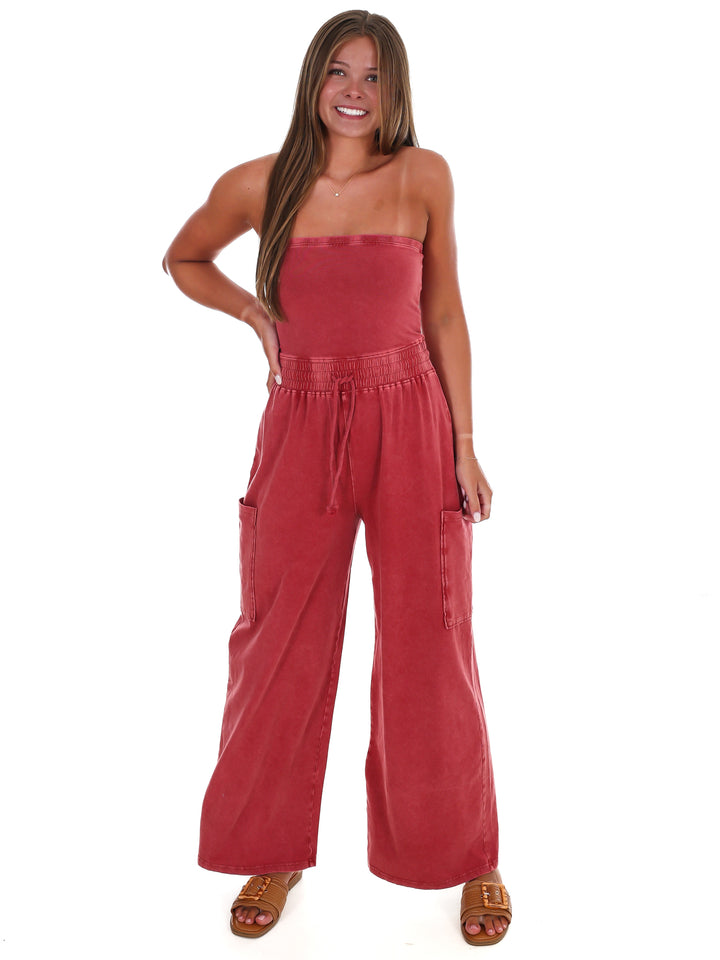 Rule the World Strapless Jumpsuit