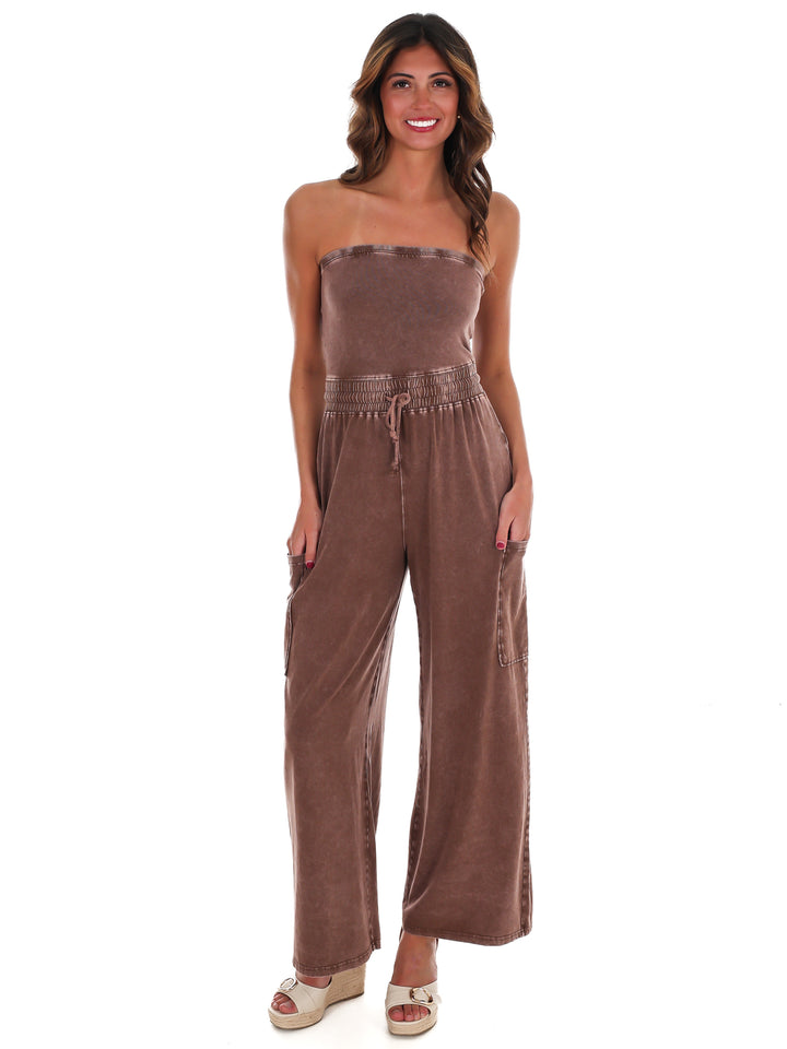 Rule the World Strapless Jumpsuit
