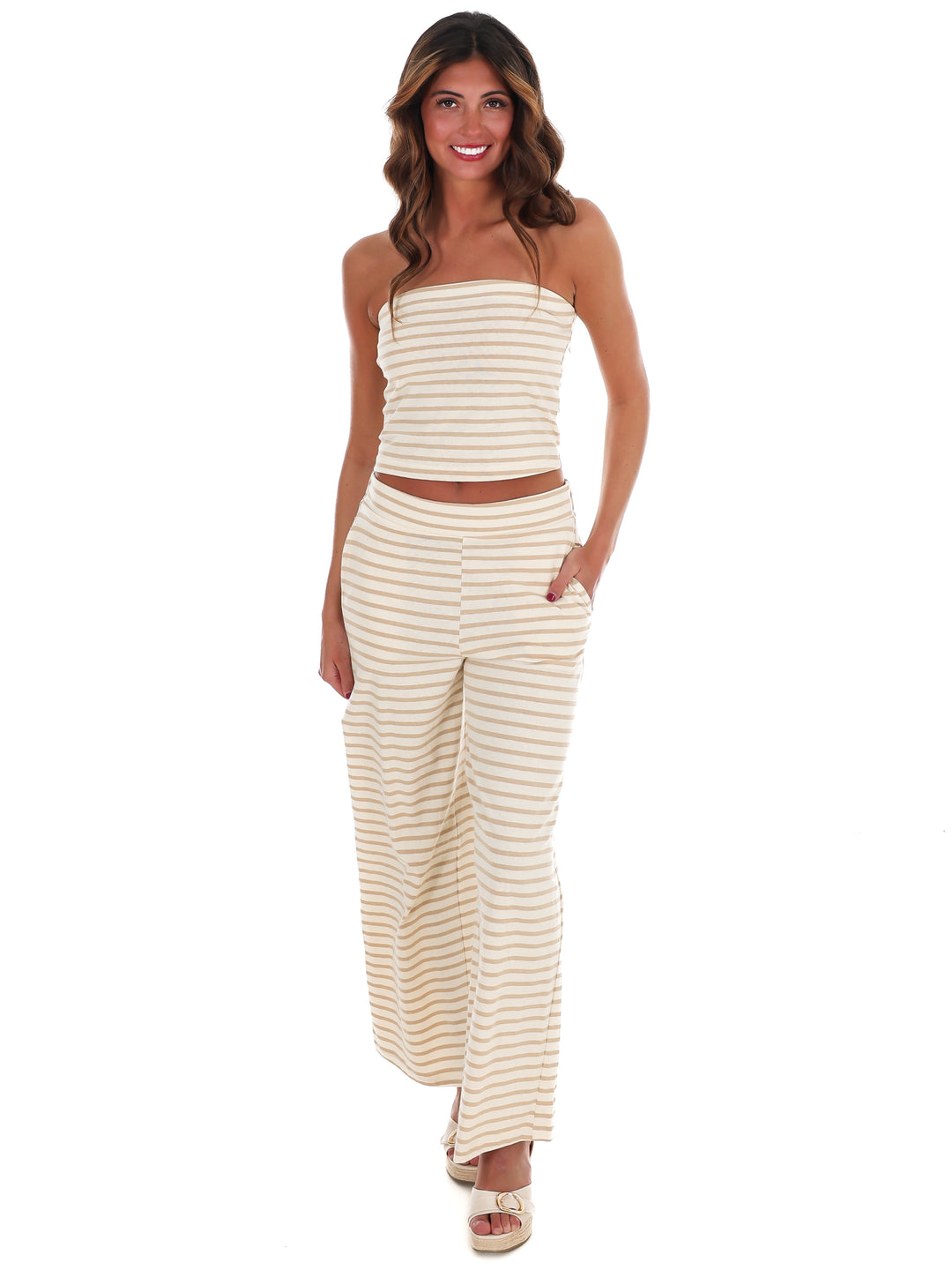 Joke's On You Stripe Two Piece Set